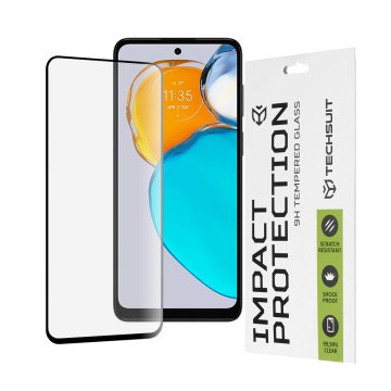 Folie pentru Motorola Moto E22s Techsuit 111D Full Cover / Full Glue Glass / 3D Curved Screen - Black - Img 1