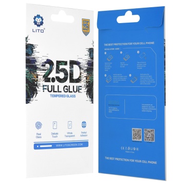 Folie sticla iPhone 14 Pro Max Lito 2.5D Full Glue, Black - Img 3