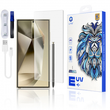 Folie sticla Samsung Galaxy S24 Ultra Lito UV Glue, transparenta - Img 1