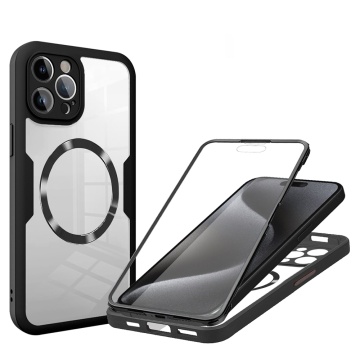 Husa 360° iPhone 15 Pro Max Techsuit ColorVerse - Negru - Img 1