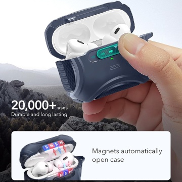 Husa Apple AirPods Pro 2 ESR Cyber Magnetic Lock HaloLock - Albastru - Img 5