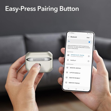 Husa Apple AirPods Pro 2 ESR Orbit Hybrid HaloLock - Gri - Img 3