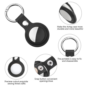 Husa Apple AirTag Techsuit SLH1, cu carabina de prindere - Negru - Img 4