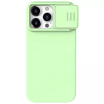 Husa CamShield Silky MagSafe Silicone - iPhone 15 Pro Max - Verde Menta - Img 1