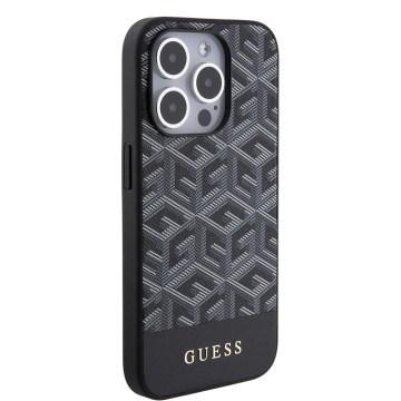 Husa Guess iPhone 15 Pro GCube Stripes MagSafe GUHMP15LHGCFSEK - Negru - Img 4