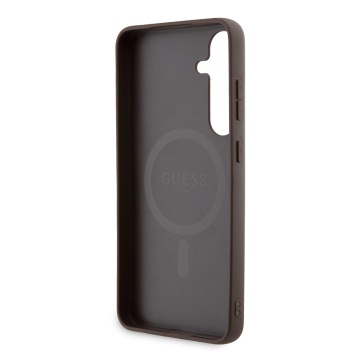 Husa Guess Samsung Galaxy S24 Plus 4G Collection Leather MagSafe, GUHMS24MG4GFRW - Maro - Img 6