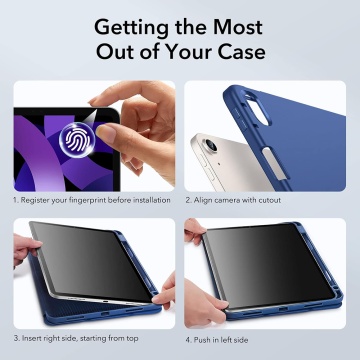 Husa iPad Air 5 (2022) ESR Rebound Pencil- Albastru - Img 6