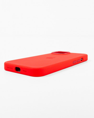 Husa Iphone 14 din silicon Rosu MagSafe - Img 2