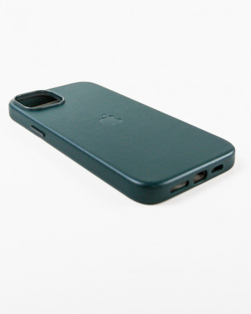 Husa Iphone 14 Plus din piele naturala Verde MagSafe - Img 4