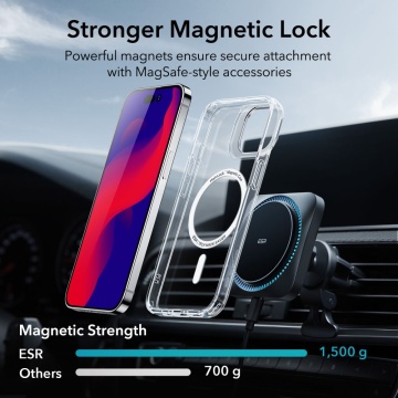 Husa Iphone 14 Pro MagSafe ESR - Classic Kickstand HaloLock ,Clear - Img 6