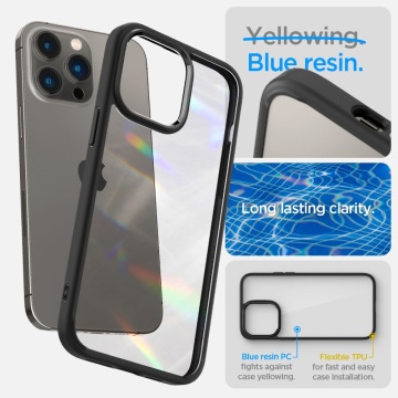 Husa Iphone 14 Pro Spigen - Ultra Hybrid, Matte Black - Img 6