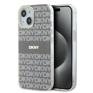 Husa iPhone 15 - DKNY IML Mono & Stripe MagSafe (DKHMP15SHRHSEE) - Beige - Img 1