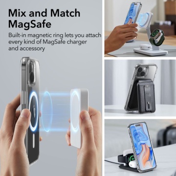 Husa iPhone 15 Plus ESR Classic Hybrid HaloLock - Transparent - Img 4