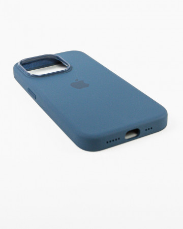 Husa Iphone 15 Pro din silicon Navy Blue MagSafe - Img 5