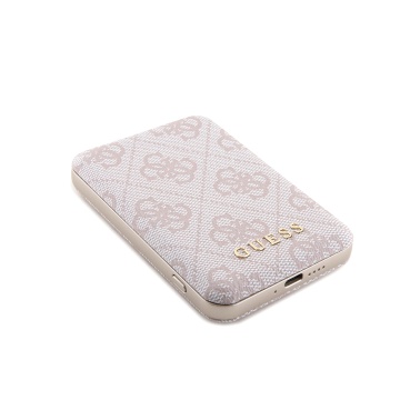 Husa iPhone 15 Pro Guess Hardcase Powerbank MagSafe GUBPM5P15L4GEMGP- Roz - Img 2