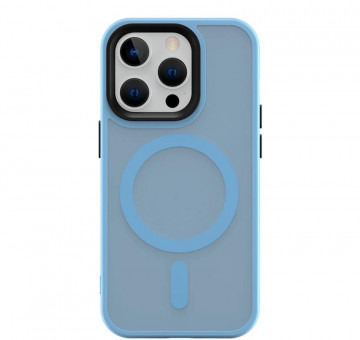 Husa Iphone 15 Pro Matte MagSafe Blue - Img 1