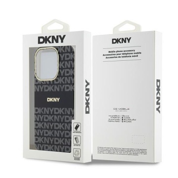 Husa iPhone 15 Pro Max - DKNY IML Mono & Stripe MagSafe (DKHMP15XHRHSEK) - Black - Img 8