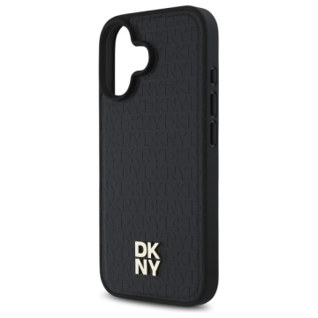 Husa iPhone 16 - DKNY Leather Hardcase Repeat Pattern Stack Logo MagSafe (DKHMP16SPSHRPSK) - Black - Img 4