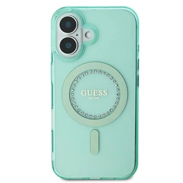 Husa iPhone 16 Plus Guess IML Rhinestones MagSafe - Verde - Img 2