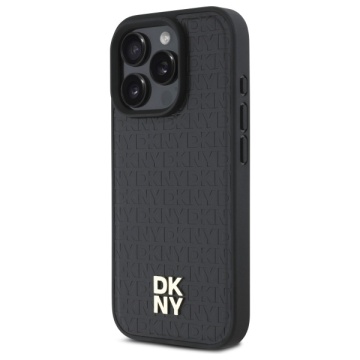 Husa iPhone 16 Pro Max - DKNY Leather Hardcase Repeat Pattern Stack Logo MagSafe (DKHMP16XPSHRPSK) - Black - Img 2