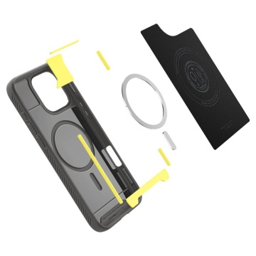 Husa iPhone 16 Pro Spigen Rugged Armor MagSafe - Gri - Img 5