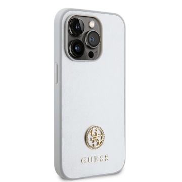 Husa originala Guess iPhone 15 Pro Max Strass Metal Logo GUHCP15XPS4DGPS - Argintiu - Img 3