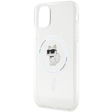 Husa pentru iPhone 11 - Karl Lagerfeld IML MagSafe (KLHMN61HLSCHH) - White Metal Choupette`s Head - Img 4