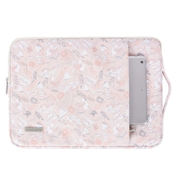 Husa pentru laptop 13-14 din piele CanvasArtisan, G4-89 - roz - Img 1