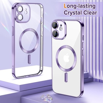 Husa premium iPhone 12 Techsuit Luxury Crystal MagSafe - Violet - Img 4