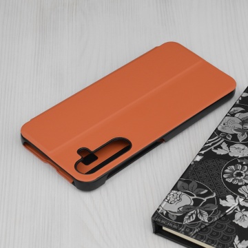 Husa Samsung Galaxy A16 5G Eco Leather View flip tip carte - Portocaliu - Img 2