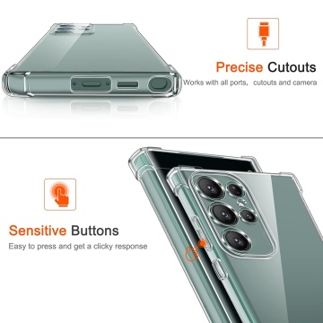 Husa Samsung Galaxy S22 Ultra 5G Techsuit Shockproof Clear Silicone, Clear - Img 2