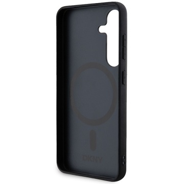 Husa Samsung Galaxy S24 Plus - DKNY Leather Pattern Metal Logo MagSafe (DKHMS24MPSHRPSK) - Black - Img 5