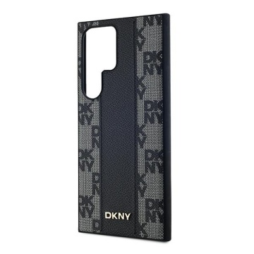 Husa Samsung Galaxy S24 Ultra - DKNY Leather Checkered Mono Pattern MagSafe (DKHMS24LPCPVSLK) - Black - Img 4