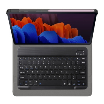 Husa Samsung Galaxy Tab S7 Plus 12.4 T970/T976 cu tastatura magnetica wireless RGB Techsuit CozyTab - Negru - Img 5
