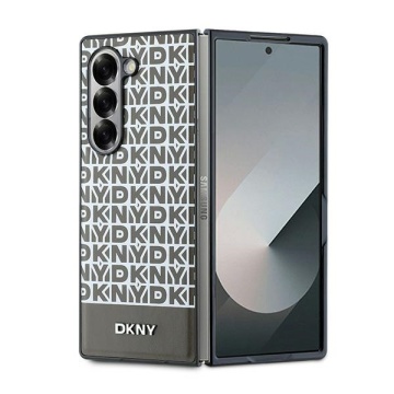 Husa Samsung Galaxy Z Fold6 - DKNY Leather Repeat Pattern Bottom Stripe (DKHMZFD6PSOSPW) - Brown - Img 1