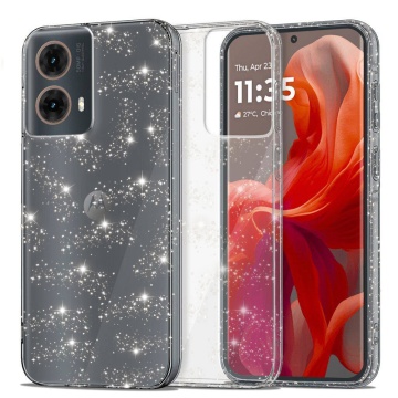 Husa sclipici Motorola Moto G85 Techsuit SparkleSkin - Transparenta - Img 1