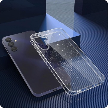 Husa sclipici Samsung Galaxy A15 5G Techsuit SparkleSkin - Transparent - Img 4