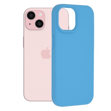 Husa Silicon iPhone 15, Albastru - Img 1