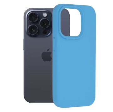 Husa Silicon iPhone 15 Pro, Albastru - Img 1