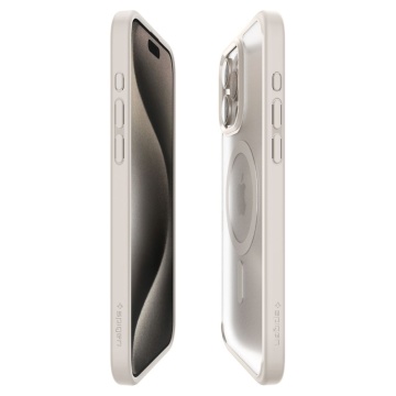 Husa Ultra Hybrid MagSafe - iPhone 15 Pro - Frost Natural Titanium - Img 6