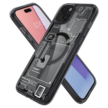 Husa Ultra Hybrid MagSafe Zero One - iPhone 15 - Black - Img 2