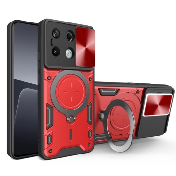 Husa Xiaomi Poco X6 Techsuit CamGuard Pro - Rosu - Img 1