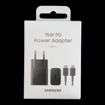 Incarcator Samsung tip C + cablu Type-C 15W EP-T1510XBEGEU, Negru - Img 5