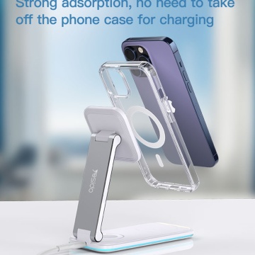 Incarcator Wireless 3 in 1, pentru iPhone, Apple Watch, AirPods, 15W , Alb - Img 6