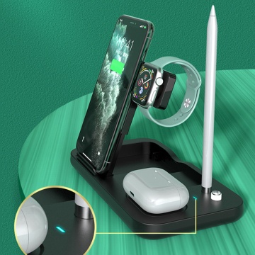 Incarcator wireless 4 in 1 pentru Apple Pencil, Apple Watch, Iphone, AirPods - Techsuit D22 - Img 7