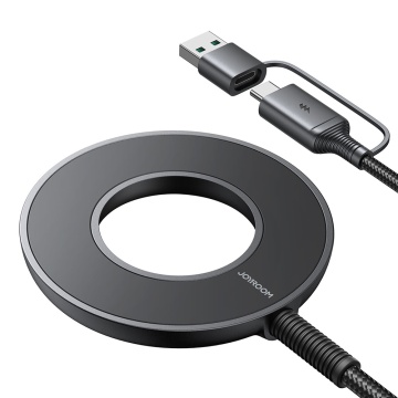 Incarcator wireless, cablu USB, tip C JoyRoom, 15W, JR-WQM03, Negru - Img 1