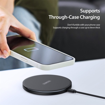 Incarcator wireless universal Type-C 15W Duzzona W8, negru - Img 2