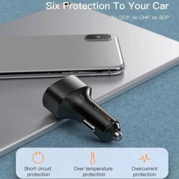 Incarcatorde auto (Y46) - 3x USB, 2.4A, Q.C3.0, Incarcare rapida, 42W - Negru - Img 4
