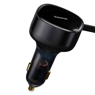 Incarcatorde masina Enjoyment (C00035500111-00) - Incarcare rapida, 33W, cu cablu 2x Type-C, 75cm - Negru - Img 2