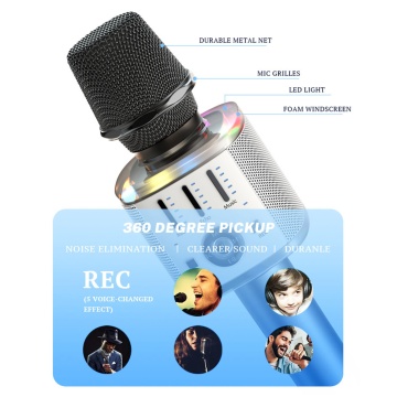 Microfon karaoke, wireless, portabil Yesido KR10 - Negru - Img 2